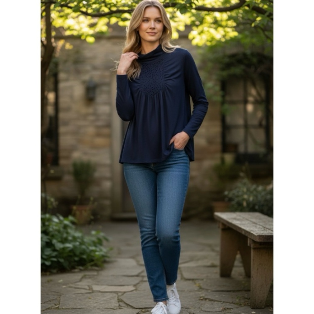 Ella Moss Black Long Sleeve Top